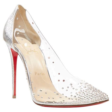 christian louboutin clear strap heels.